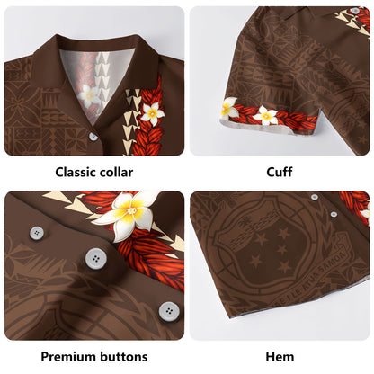 Samoa Hawaiian Shirt Ufalafa Tapa Siapo Pattern Island Style