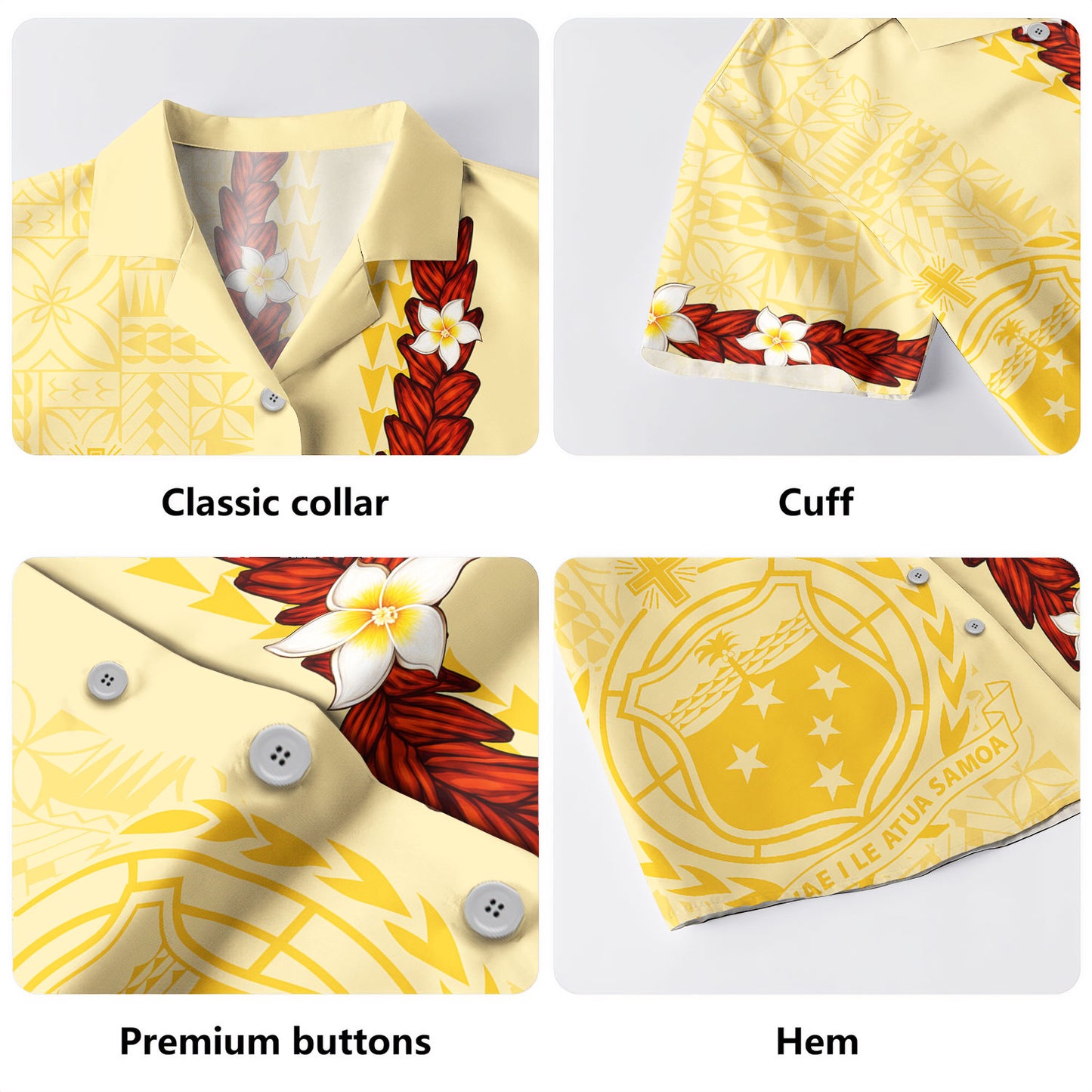 Samoa Hawaiian Shirt Ufalafa Tapa Siapo Pattern Island Style