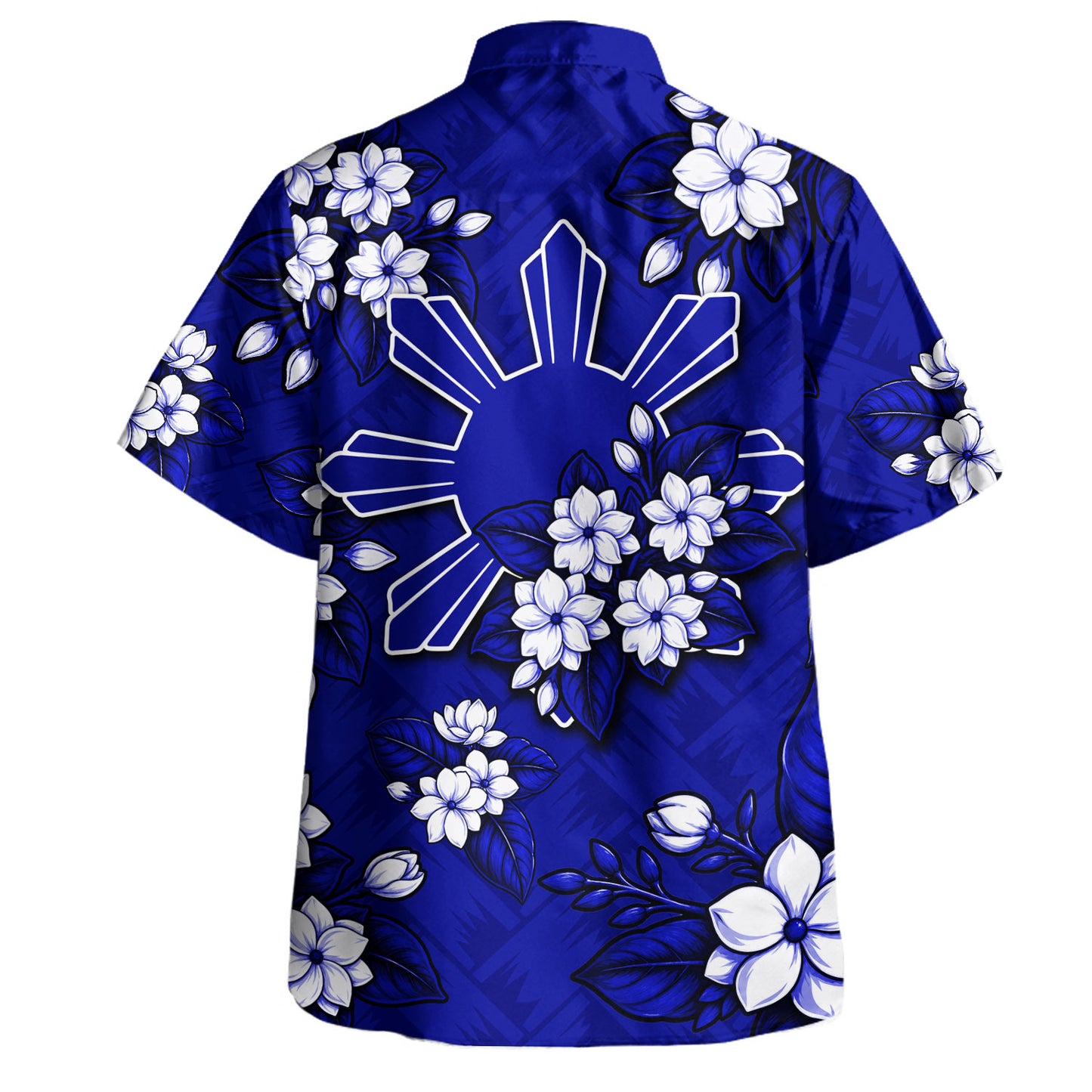 Philippines Filipinos Hawaiian Shirt Sun Sampaguita Flower Lauhala Pattern Style