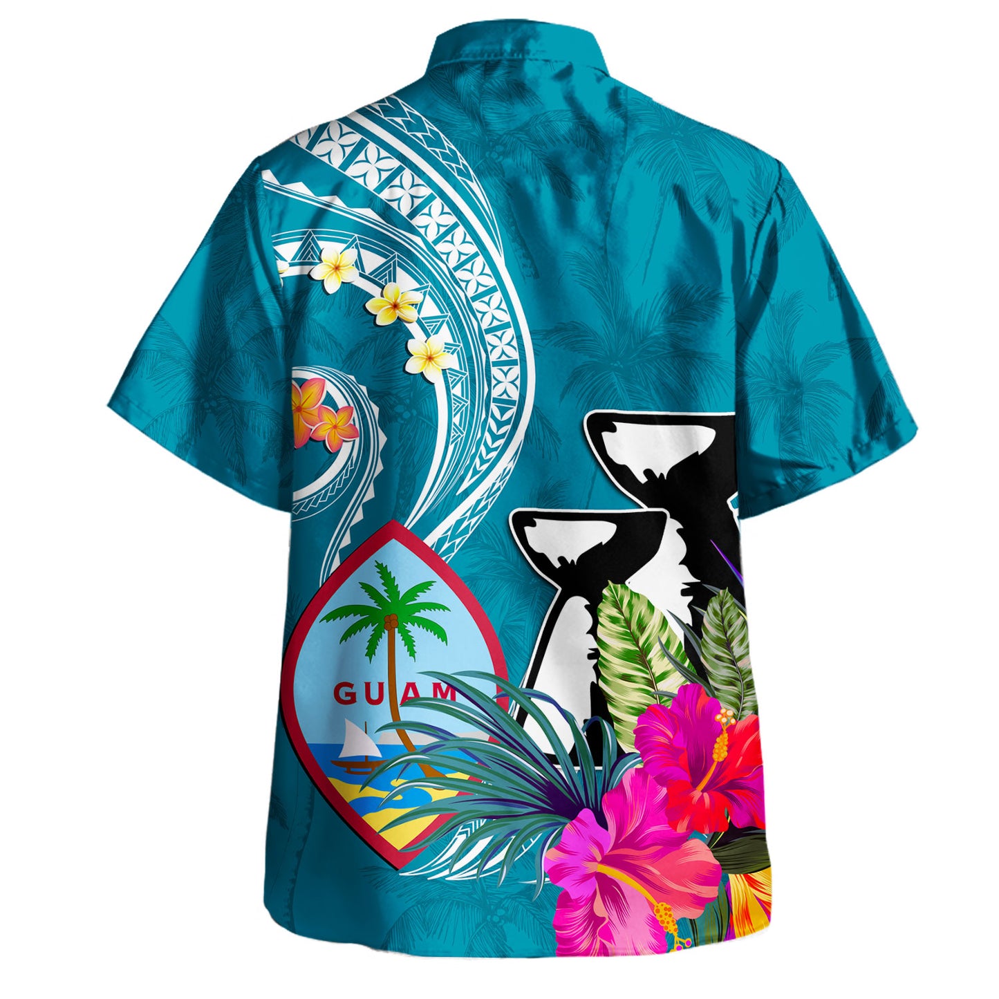 Guam Hawaiian Shirt Latte Stone Tropical