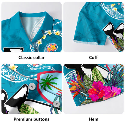 Guam Hawaiian Shirt Micronesian Map Tribal Style