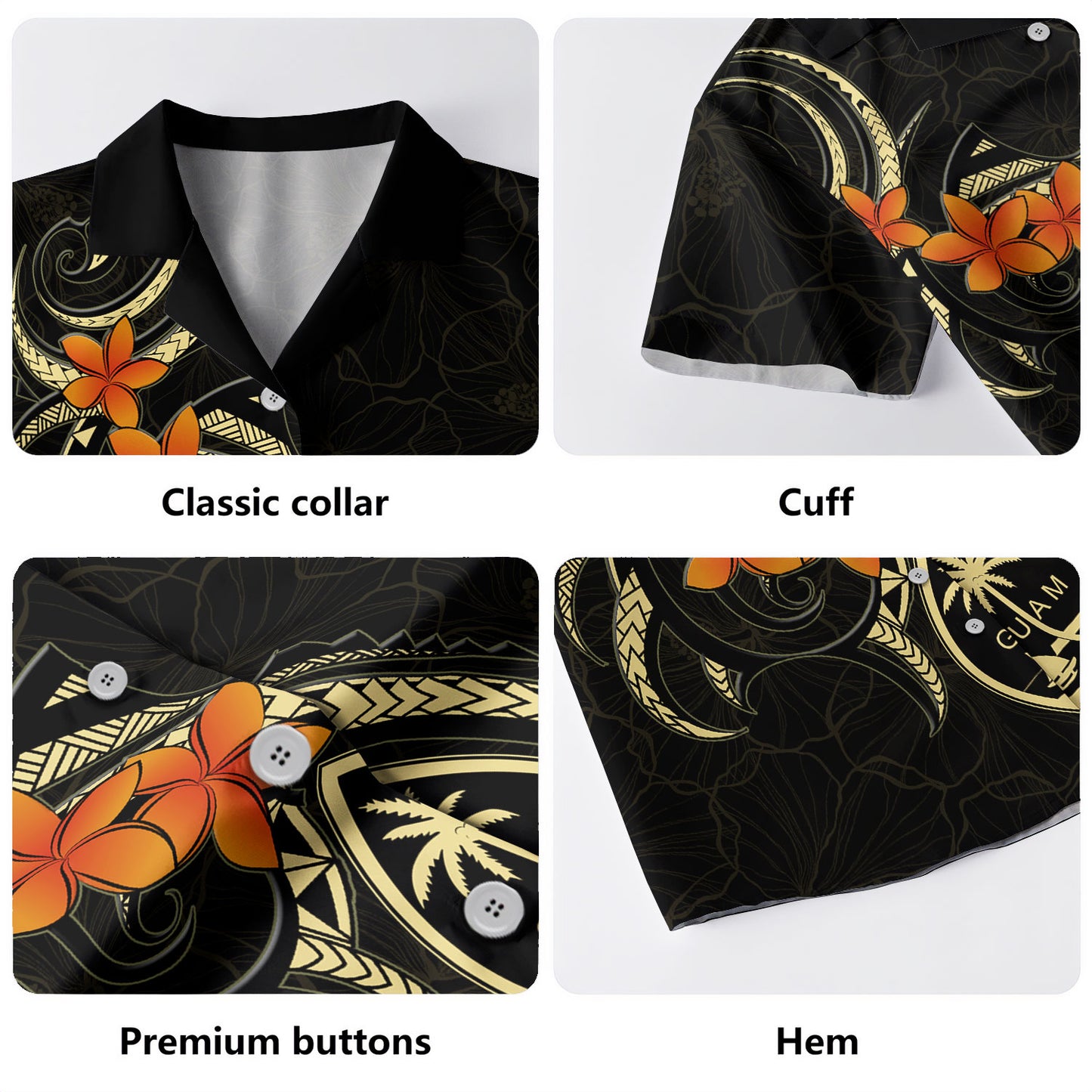 Guam Hawaiian Shirt Hibiscus Plumeria