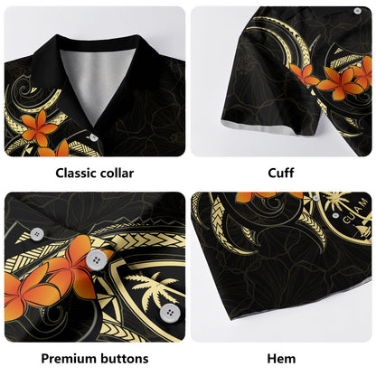 Guam Hawaiian Shirt Hibiscus Plumeria