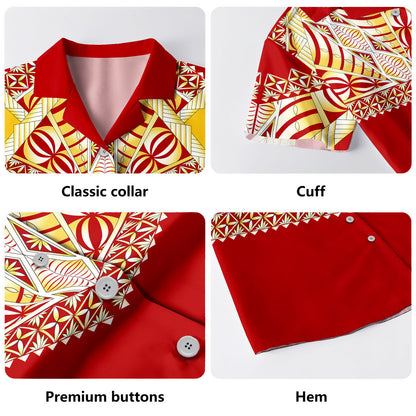 Tonga Hawaiian Shirt Polynesia Ngatu Design Tribal Beautiful