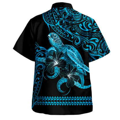 Hawaii Hawaiian Shirt Polynesia Tribal Kanaka Sea Turtle Hibiscus Flower