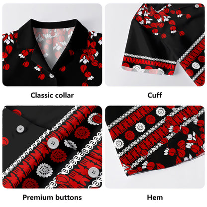 Fiji Hawaiian Shirt Traditional Masi Tapa Clothes