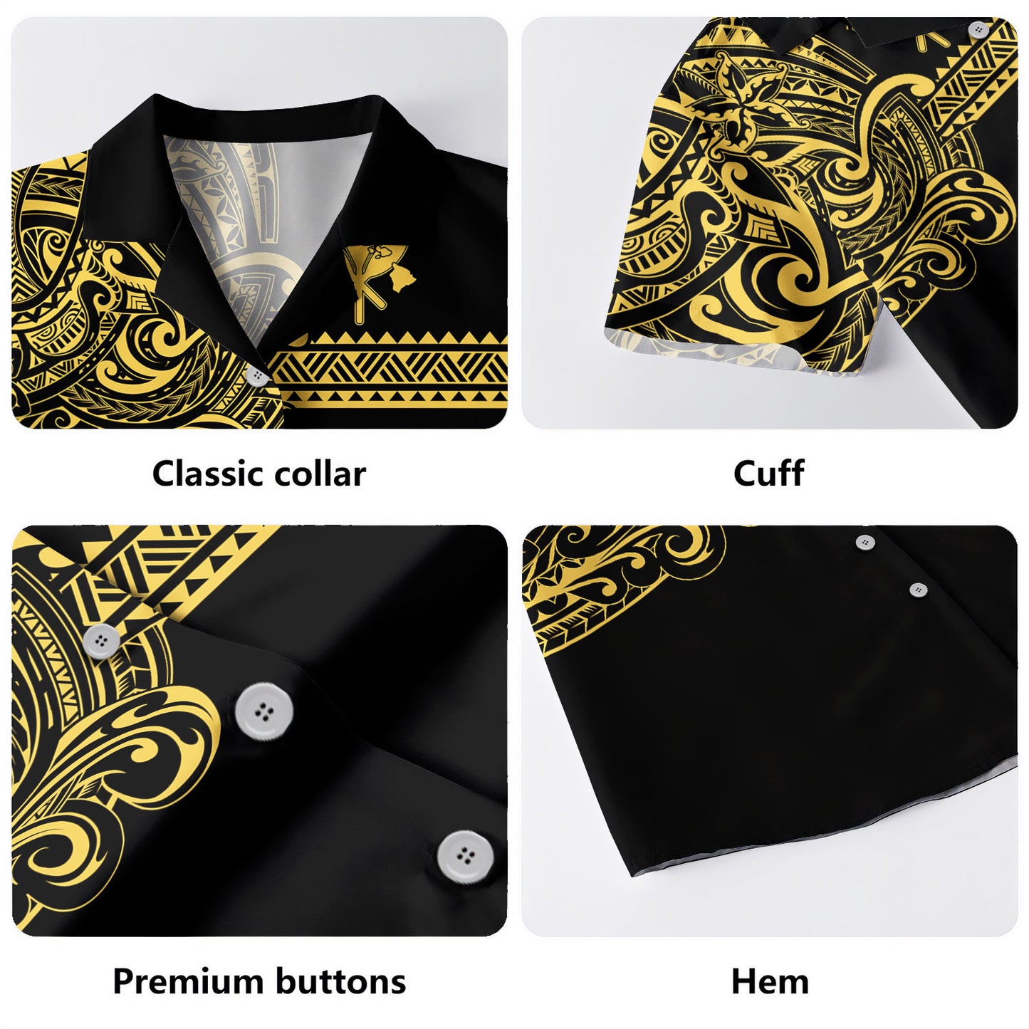 Hawaii Hawaiian Shirt Polynesia Tribal Kanaka Map Style