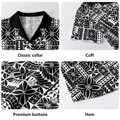 Samoa Hawaiian Shirt Siapo Design Tribal Pattern
