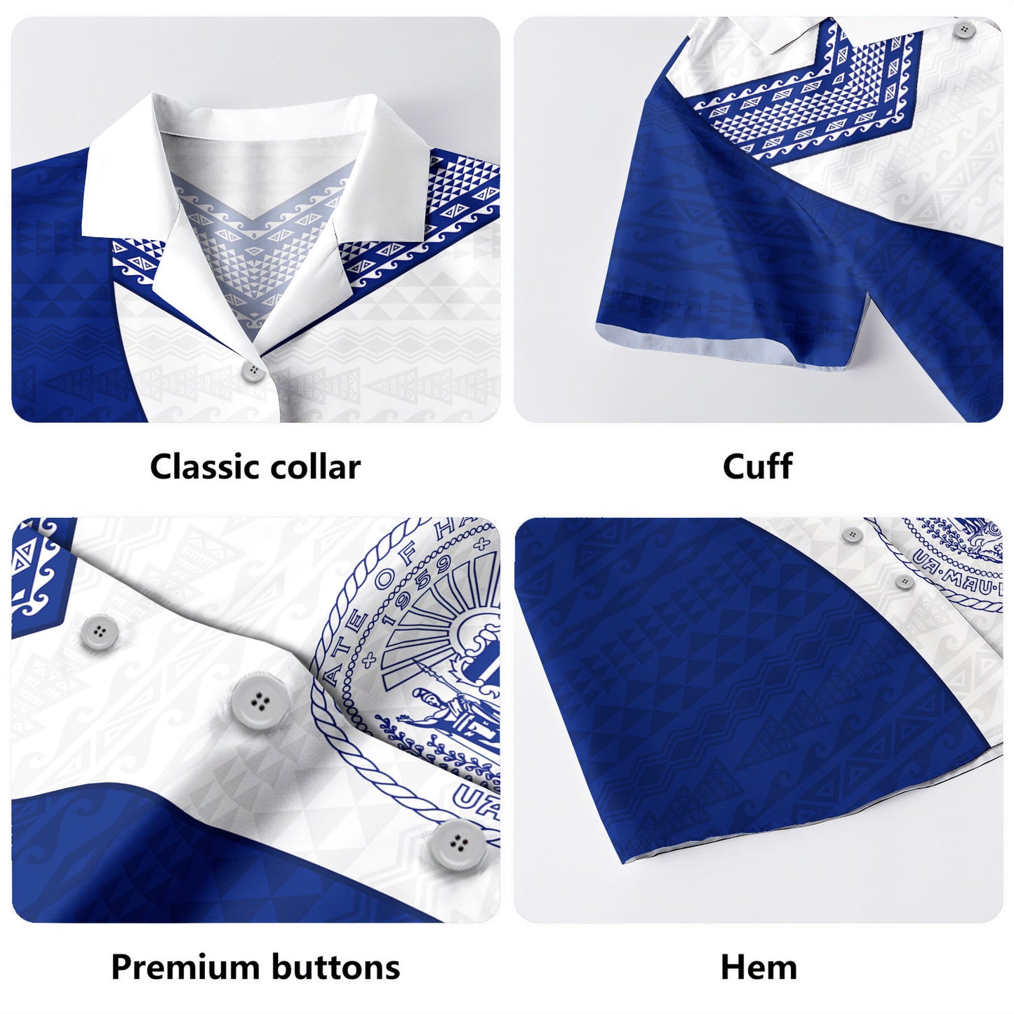 Hawaii Hawaiian Shirt Coat Of Arms Polynesian Tribal Half Style