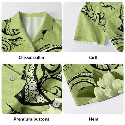 Hawaii Hawaiian Shirt Kanaka Polynesian Tribal Plumeria Flower