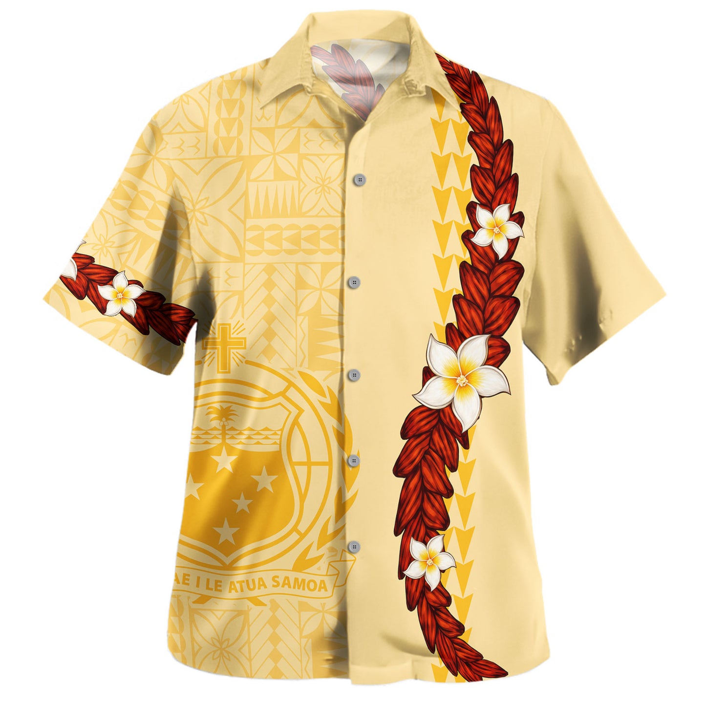 Samoa Hawaiian Shirt Ufalafa Tapa Siapo Pattern Island Style