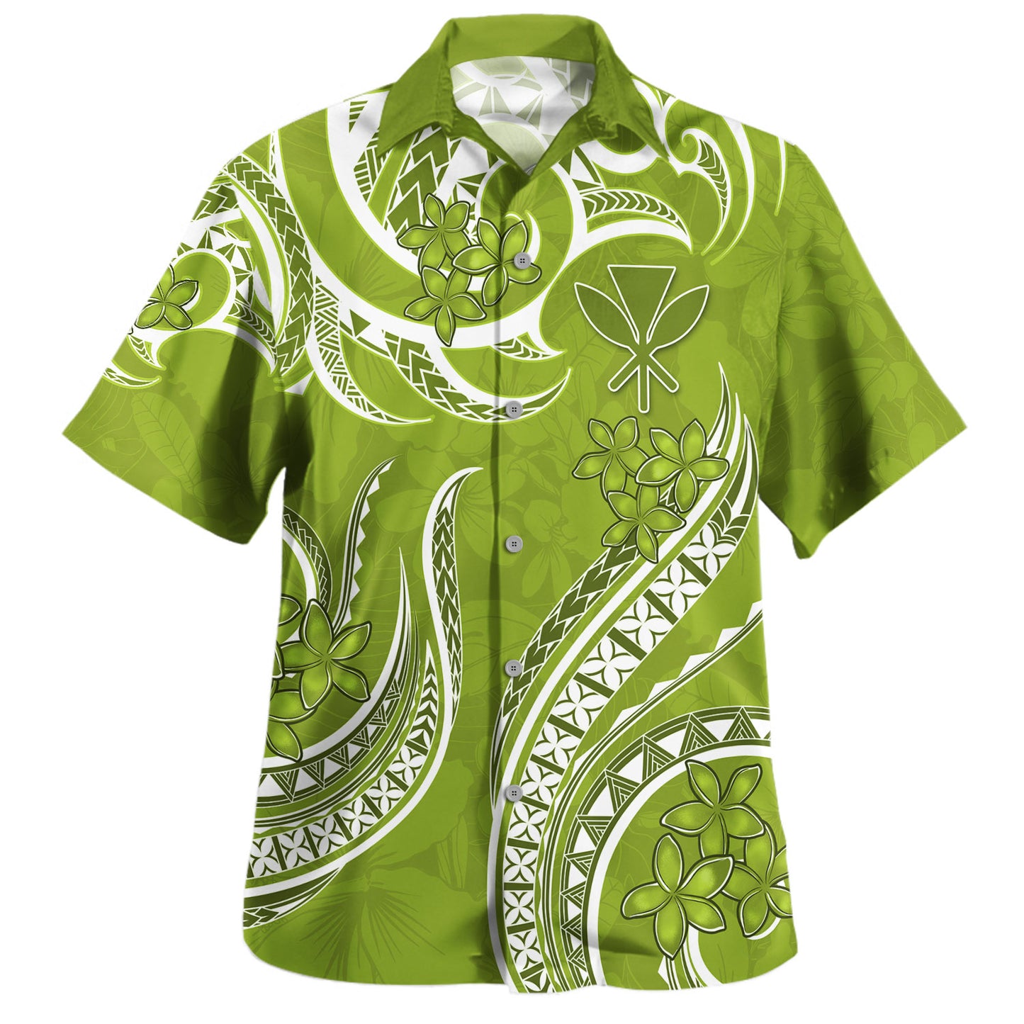 Hawaii Hawaiian Shirt Kanaka Maoli Tribal Plumeria Print