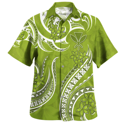 Hawaii Hawaiian Shirt Kanaka Maoli Tribal Plumeria Print