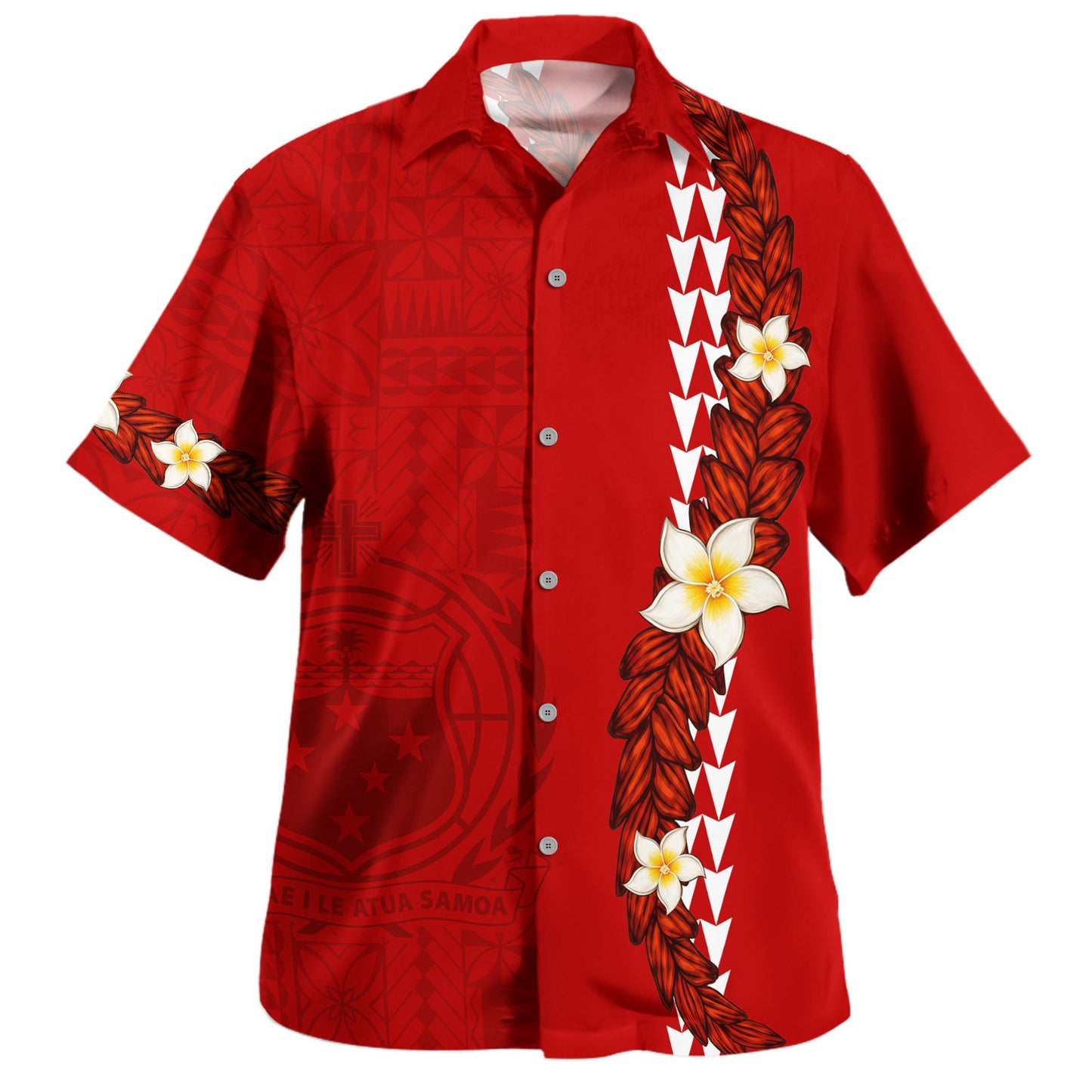 Samoa Hawaiian Shirt Ufalafa Tapa Siapo Pattern Island Style
