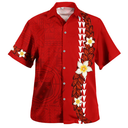 Samoa Hawaiian Shirt Ufalafa Tapa Siapo Pattern Island Style