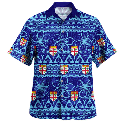 Fiji Hawaiian Shirt Bula Flag Tropical Flower