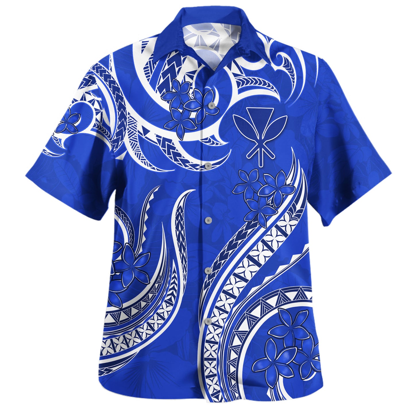 Hawaii Hawaiian Shirt Kanaka Maoli Tribal Plumeria Print