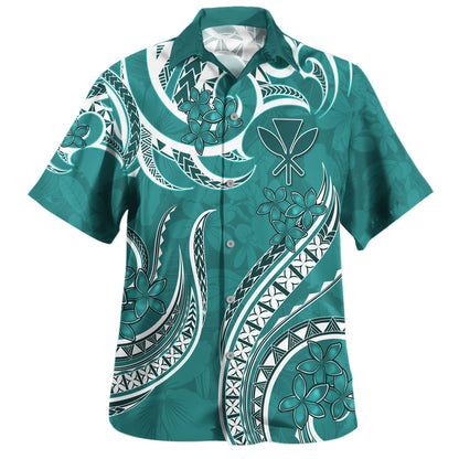 Hawaii Combo Dress And Shirt Kanaka Maoli Tribal Plumeria Print
