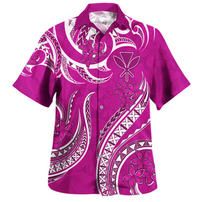 Hawaii Hawaiian Shirt Kanaka Maoli Tribal Plumeria Print