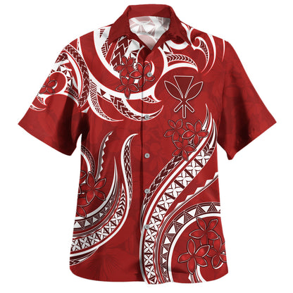 Hawaii Hawaiian Shirt Kanaka Maoli Tribal Plumeria Print