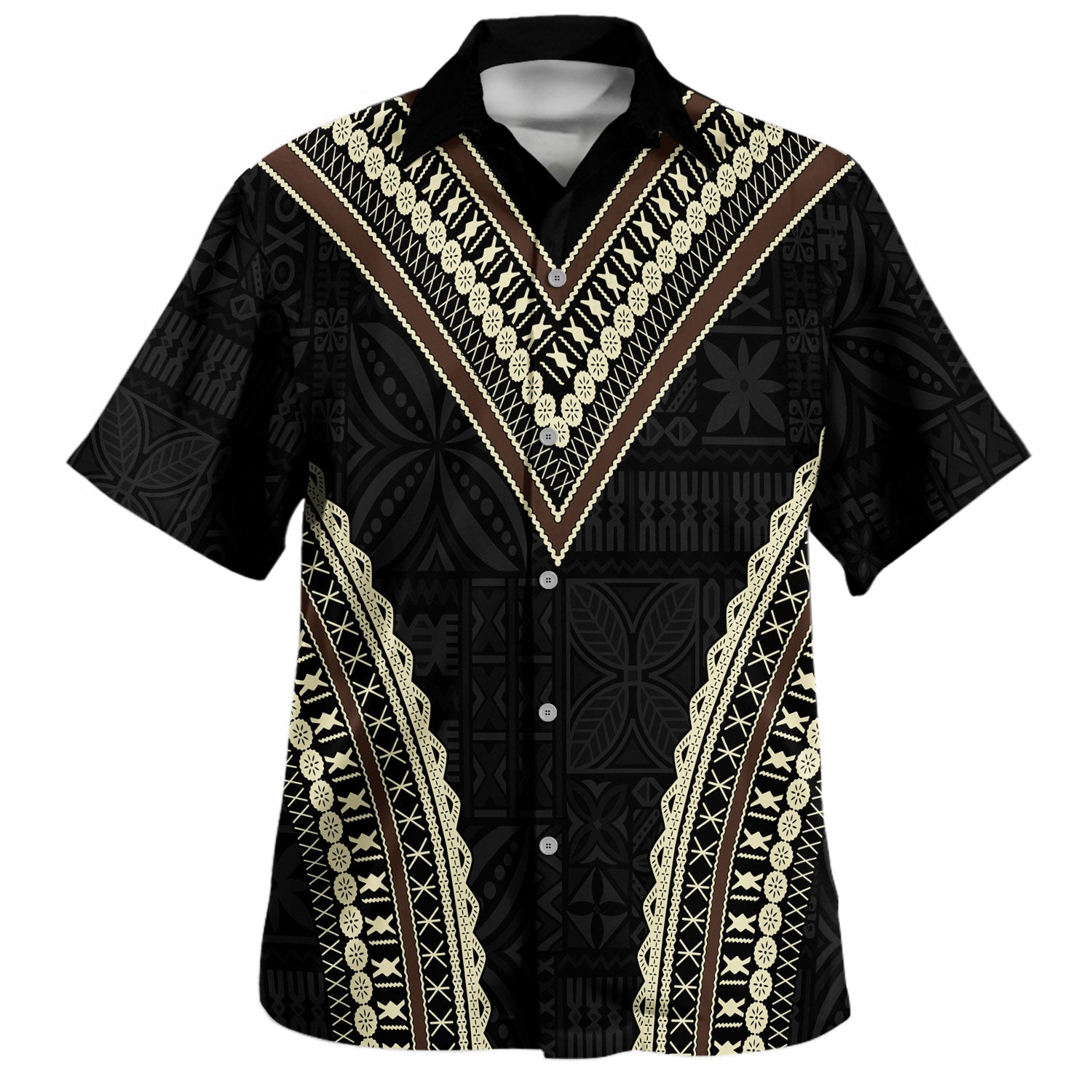 Fiji Hawaiian Shirt Vintage Tapa Style