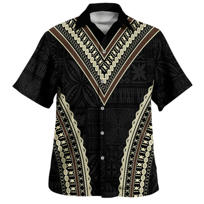 Fiji Hawaiian Shirt Vintage Tapa Style