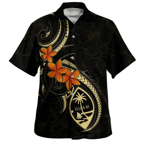 Guam Hawaiian Shirt Hibiscus Plumeria