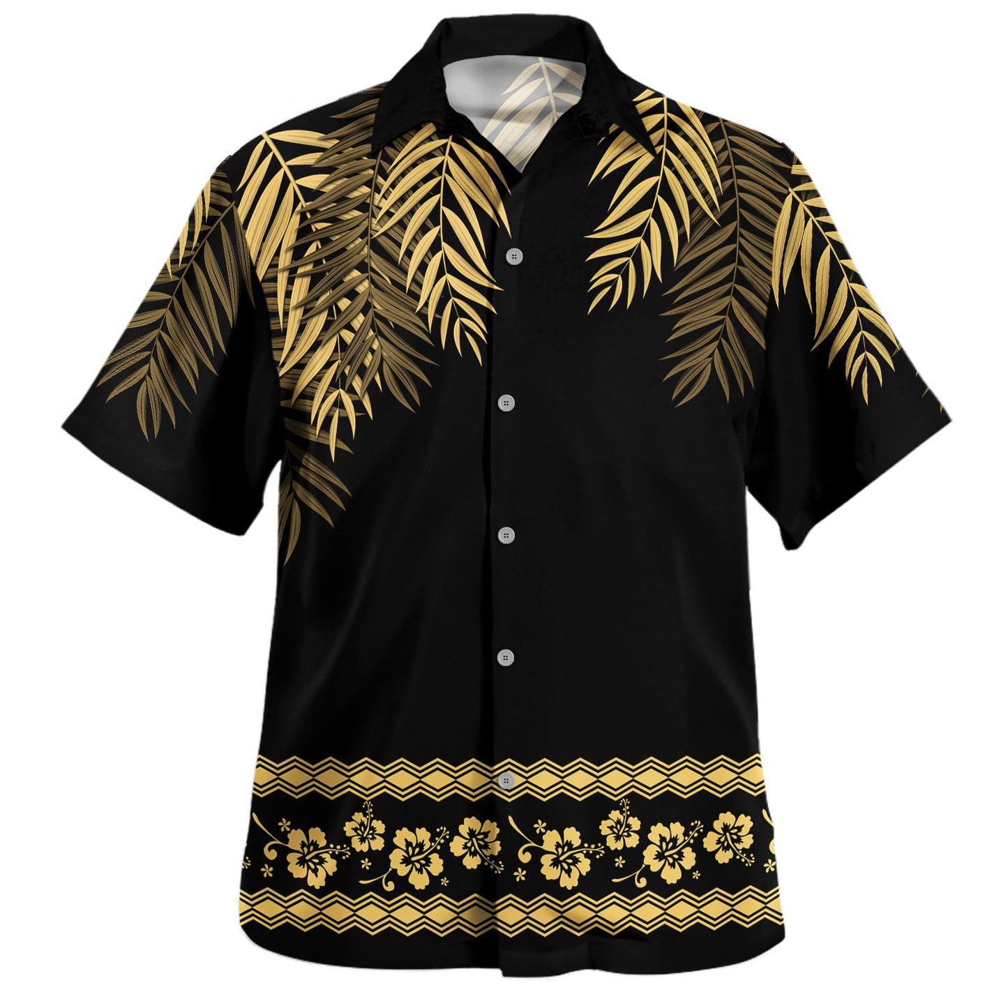 Polynesia Hawaiian Shirt Polynesia Tribal Leave Palm Style