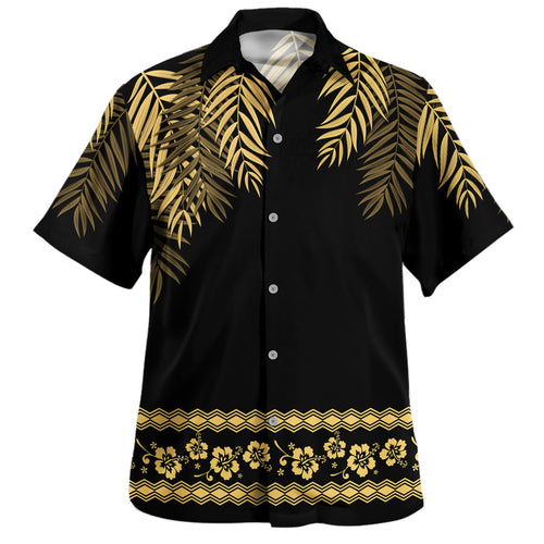 Polynesia Hawaiian Shirt Polynesia Tribal Leave Palm Style