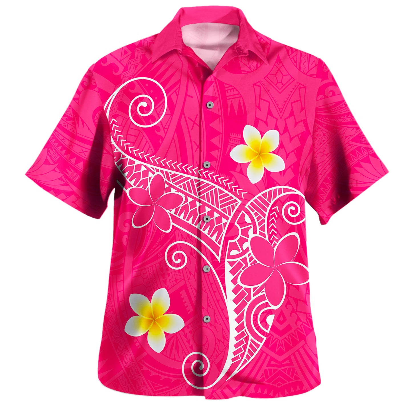 Hawaii Hawaiian Shirt Polynesia Floral Tribal Style Color