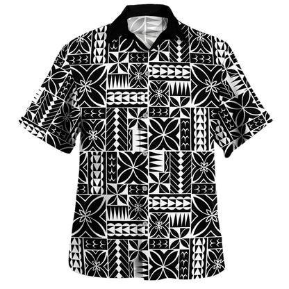 Samoa Hawaiian Shirt Siapo Design Tribal Pattern