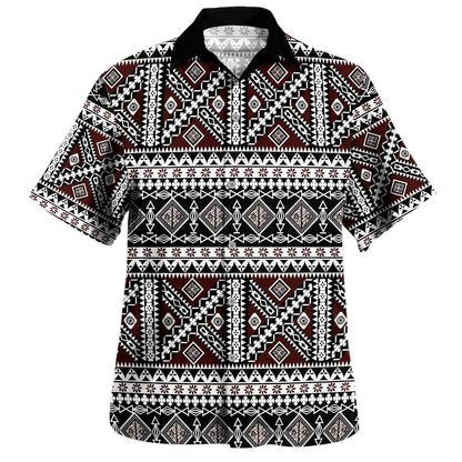Samoa Combo Puletasi And Shirt Polynesian Tribal Print Stripe Style