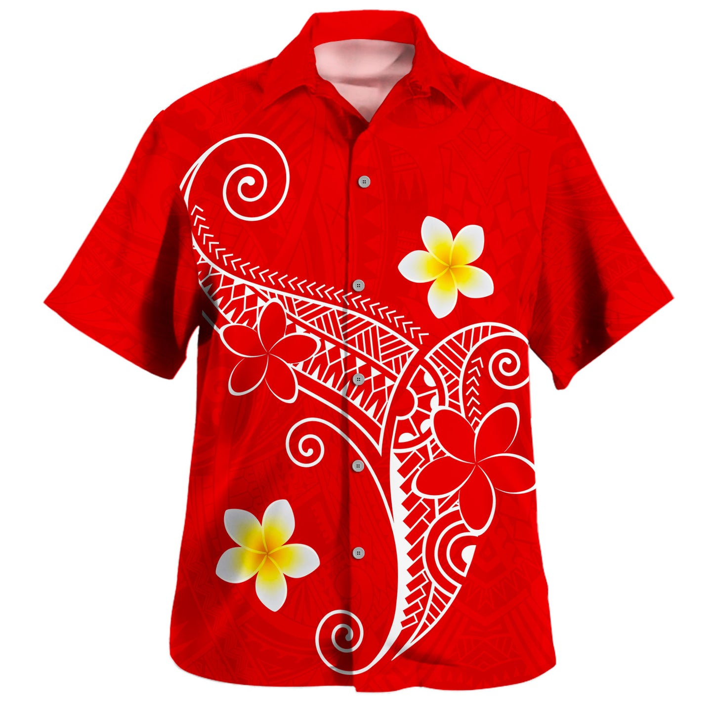 Hawaii Hawaiian Shirt Polynesia Floral Tribal Style Color