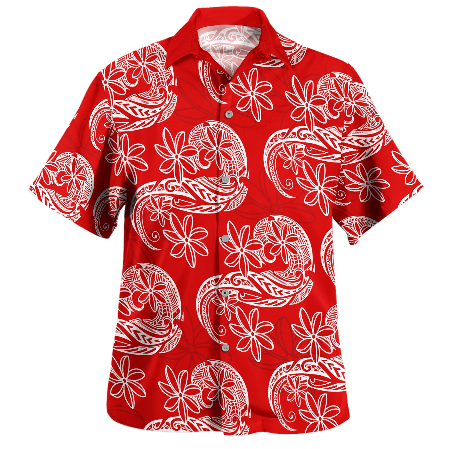 Polynesia Hawaiian Shirt Tribal Taito Stretch