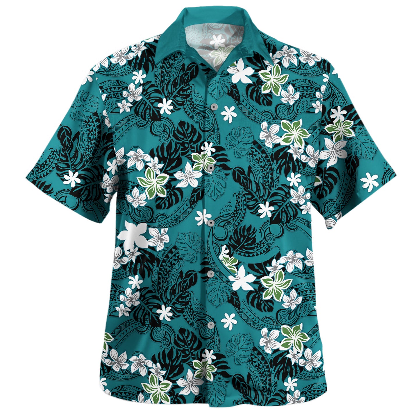 Polynesia Combo Dress And Shirt Fabric Traditional Polynesian With  Plumeria And Tiare Flowers