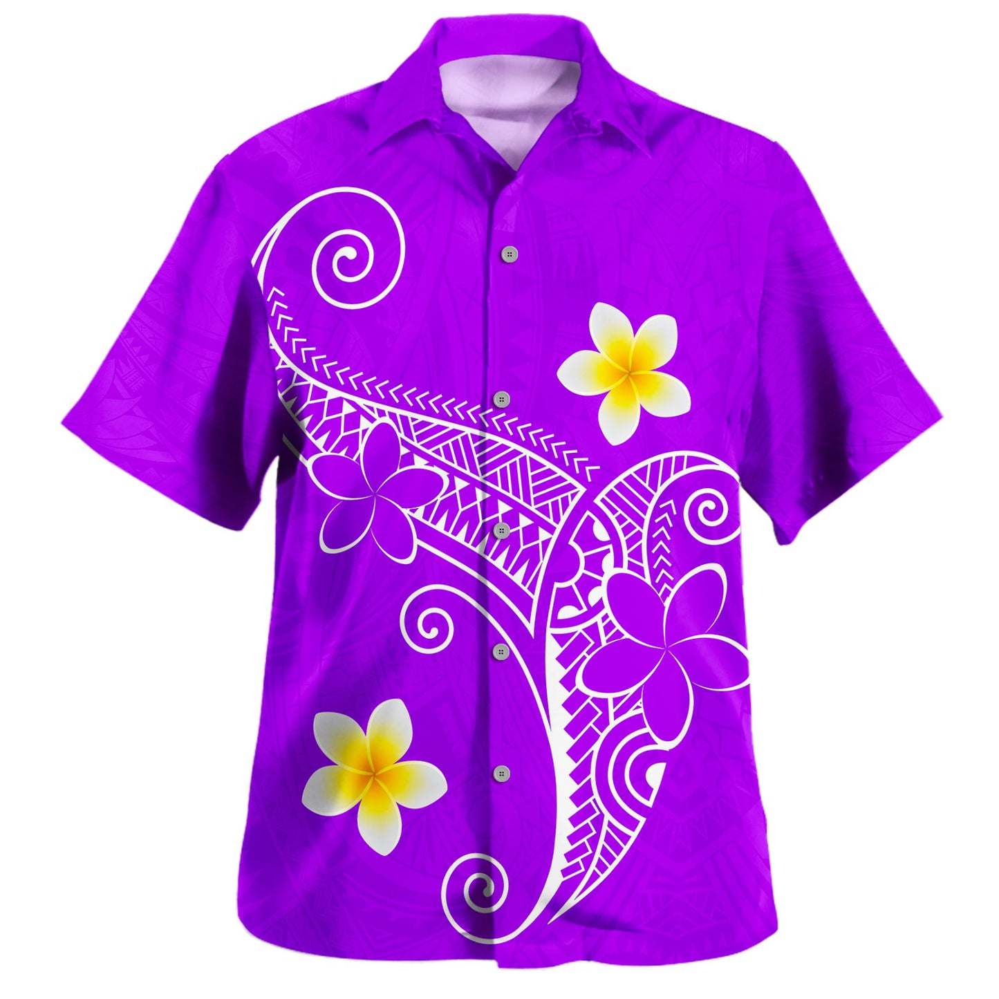 Hawaii Hawaiian Shirt Polynesia Floral Tribal Style Color