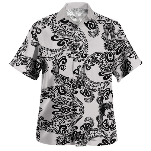 Polynesia Hawaiian Shirt Turtle And Tribal Designs