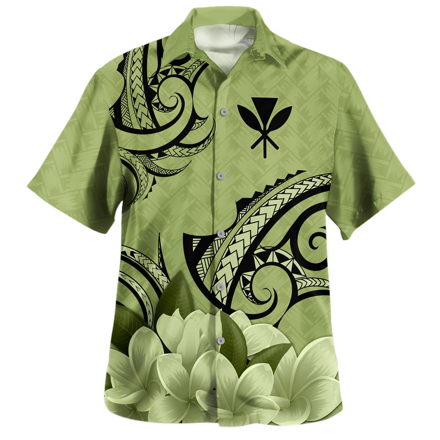 Hawaii Hawaiian Shirt Kanaka Polynesian Tribal Plumeria Flower