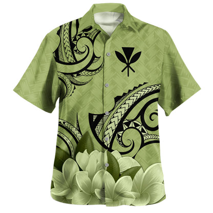 Hawaii Hawaiian Shirt Kanaka Polynesian Tribal Plumeria Flower