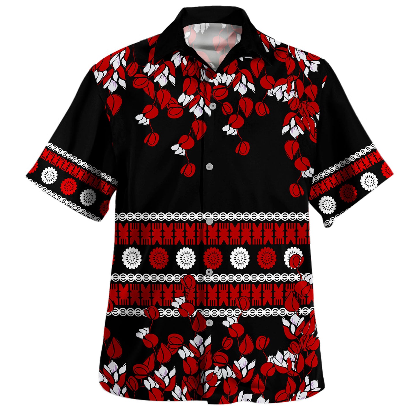 Fiji Combo Dress And Shirt Masi Bula Tagimoucia Flower