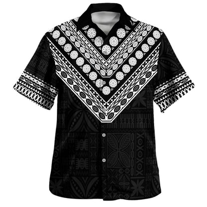 Fiji Hawaiian Shirt Rugby Pattern Tattoo Coconut