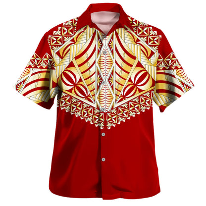 Tonga Hawaiian Shirt Polynesia Ngatu Design Tribal Beautiful
