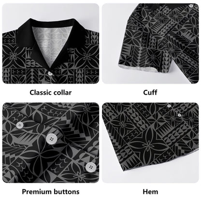 Samoa Hawaiian Shirt Siapo Design Tribal Pattern