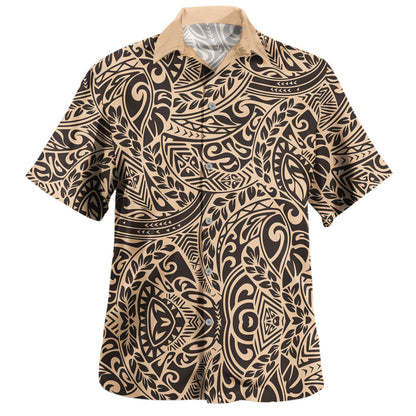 Polynesia Combo Dress And Shirt Tribal Poly Print