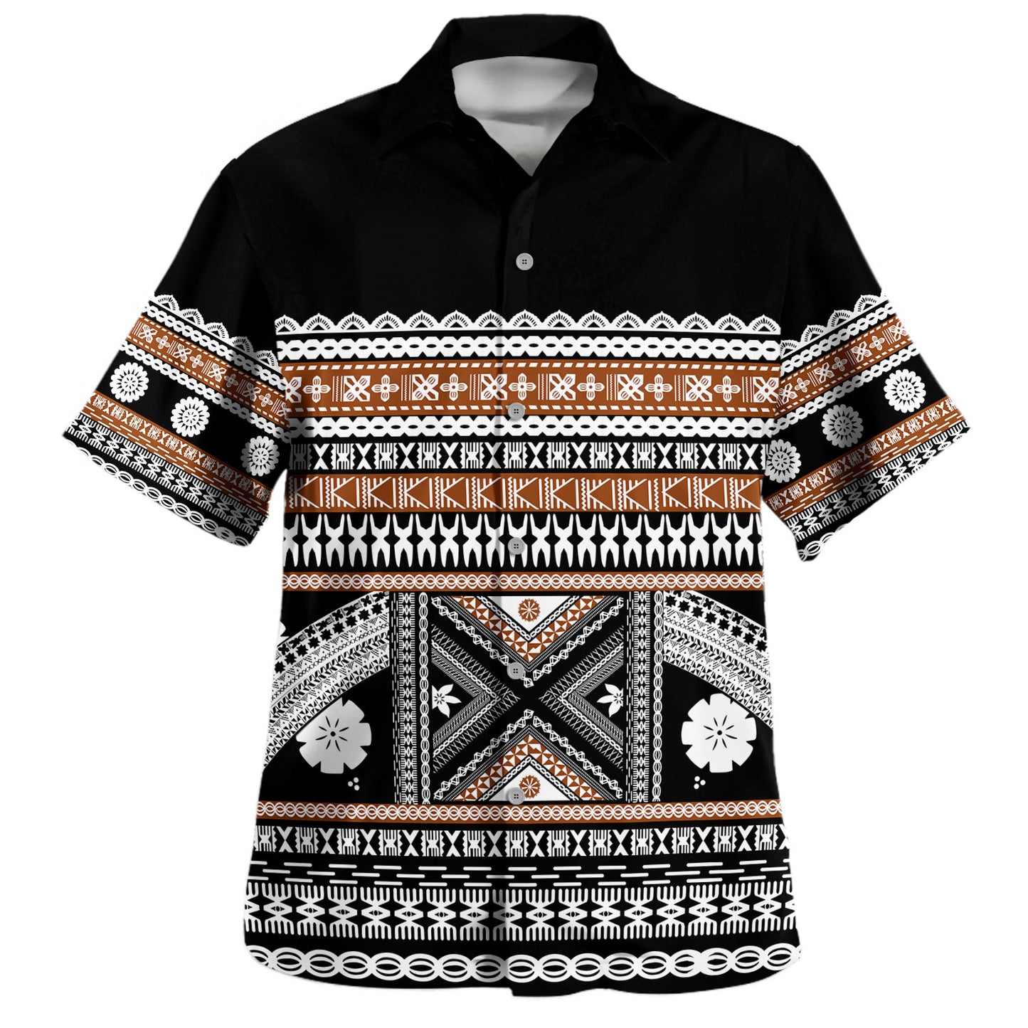 Fiji Combo Puletasi And Shirt Traditional Masi Tapa Clothes