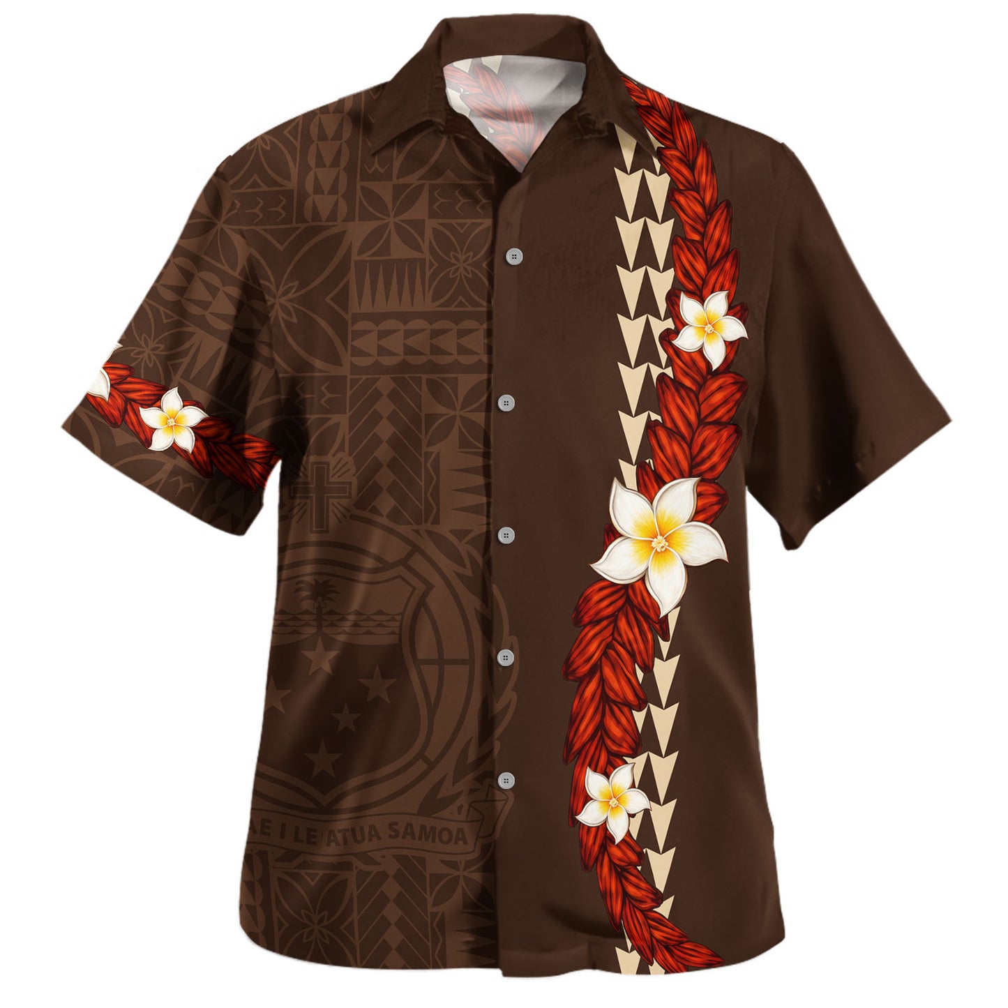 Samoa Hawaiian Shirt Ufalafa Tapa Siapo Pattern Island Style