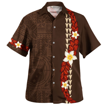 Samoa Hawaiian Shirt Ufalafa Tapa Siapo Pattern Island Style