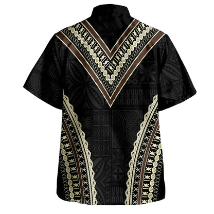 Fiji Hawaiian Shirt Vintage Tapa Style