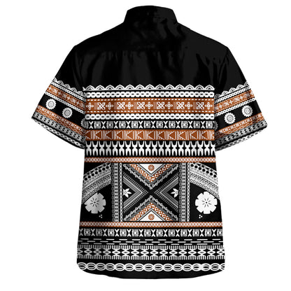 Fiji Combo Puletasi And Shirt Traditional Masi Tapa Clothes