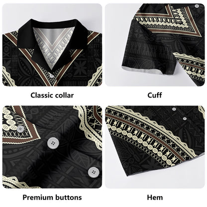 Fiji Hawaiian Shirt Vintage Tapa Style